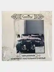 Лесной зеленый комплект постельного белья 1.5-спальный, поплин