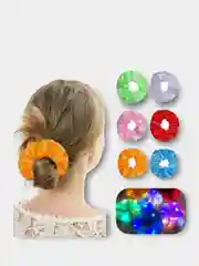 Lucky Find/Резинка из атласа светящаяся/Резинка со светодиодной лентой/Резинка для волос