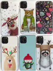 Чехол накладка c новогодним рисунком принтом картинкой для iPhone 11 pro max 11 pro xs max