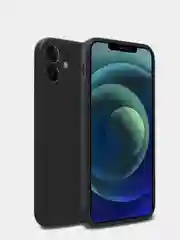 Черный силиконовый чехол для iPhone 11, XR, 12, 7, 8, 7+, 8+, X, Xs,  Pro, Max, mini