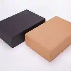 Самосборная крафтовая коробка с крышкой