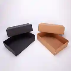 Самосборная крафтовая коробка с крышкой