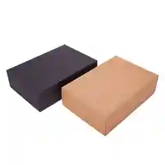 Самосборная крафтовая коробка с крышкой