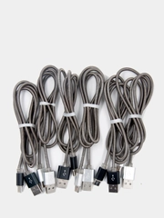 Кабель для зарядки и передачи данных microUSB, Lightning, Type-C, металлический, 2 размера