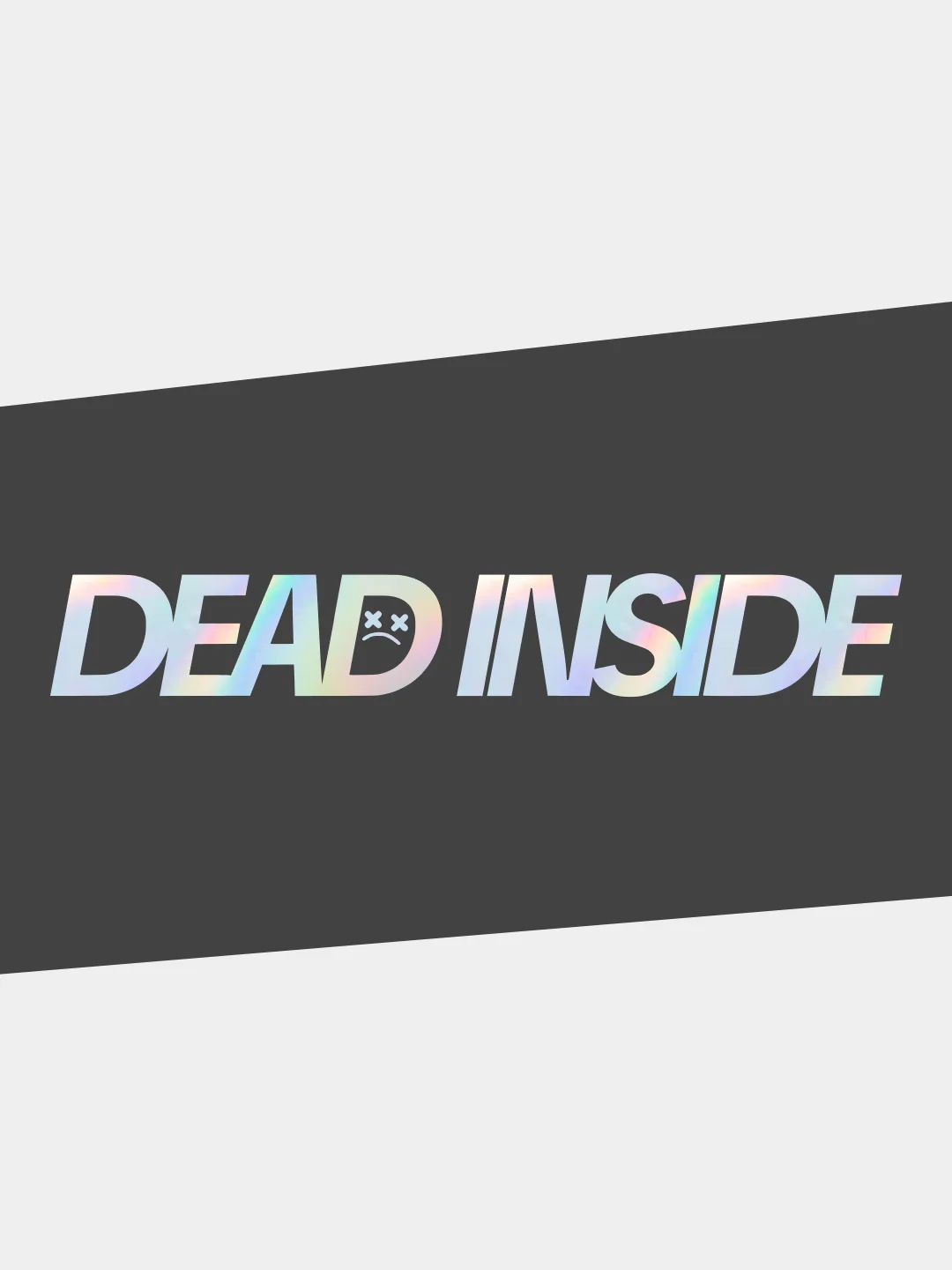Хром наклейка на автомобиль JDM- DEAD INSIDE / МЕРТВЫЙ ВНУТРИ. Голографическая на машину / авто