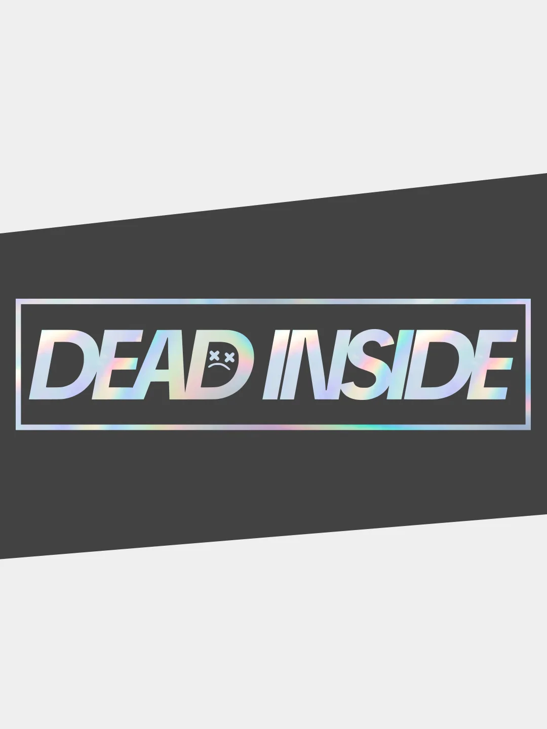 Хром наклейка на автомобиль JDM- DEAD INSIDE / МЕРТВЫЙ ВНУТРИ. Голографическая на машину / авто