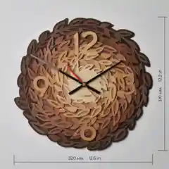 Часы настенные деревянные "Листья"