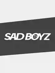 Белый наклейка на автомобиль JDM-  "ГРУСТНЫЙ ПАРЕНЬ / SAD BOYZ" голографическая на машину / авто
