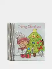 Шкатулка-книжка из дерева "Merry Christmas" с пожеланием,  для украшений и мелочей