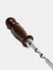 Кочерга узбекская с деревянной ручкой, с узором 40/1см, сталь 3мм