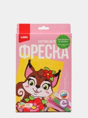 Набор для детского творчества. Фреска. Картина из песка Белочка. Lori