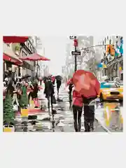 Картина по номерам в рамке 40x50 см. Нью-Йорк. Цветов 20, сложность 4