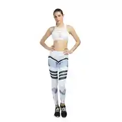 Белый легинсы для спорта