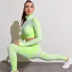 Лайм рашгард и легинсы для спорта