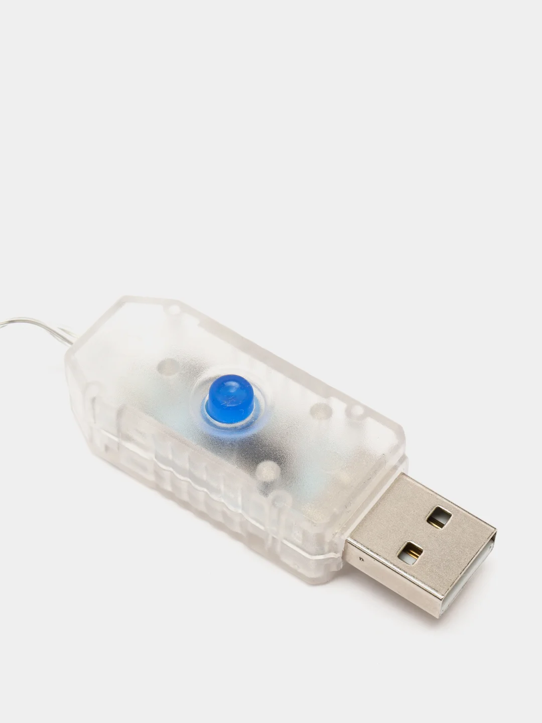 Белый гирлянда штора занавес с крючками USB 2,4 метра