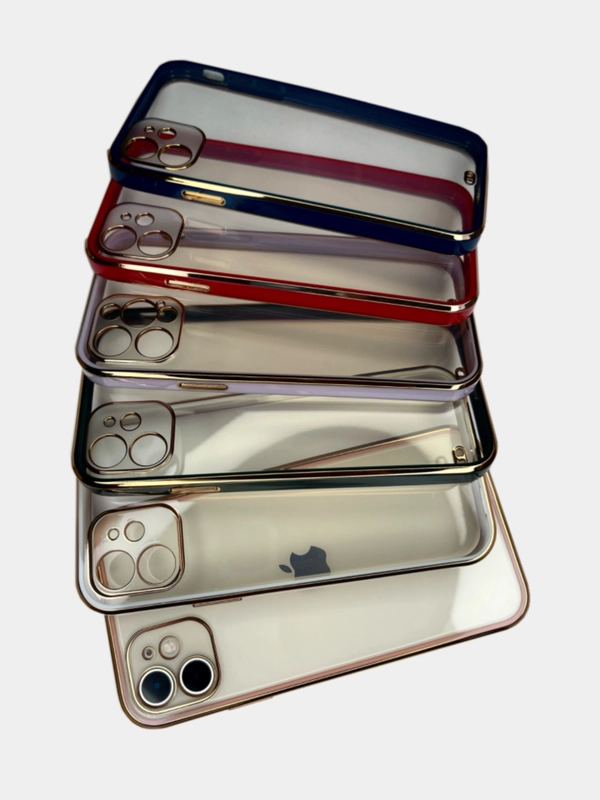 Прозрачный чехол с усиленными бортами iPhone Айфон 11, 12, 12 Pro, 12 Pro Max, 11 Pro