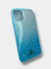 Голубой силиконовый чехол накладка с блестками Apple iPhone Айфон 11 Pro