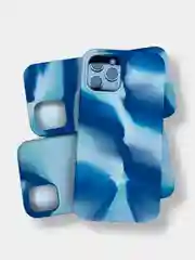 Синий чехол накладка с акварельным принтом Apple iPhone Айфон 11, 12, 12 Pro, 12 Pro Max