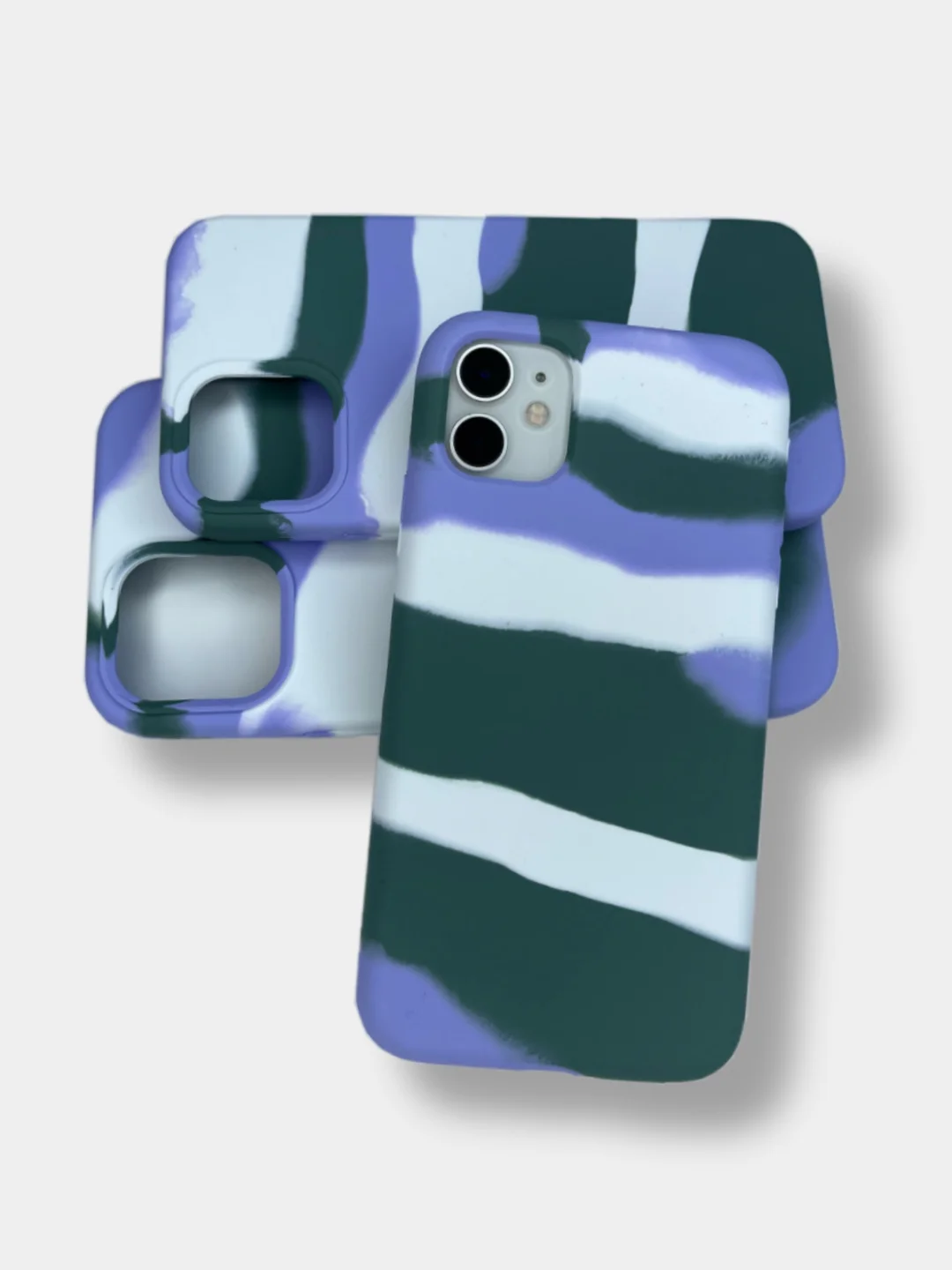 Лавандовый чехол накладка с акварельным принтом Apple iPhone Айфон 11, 12, 12 Pro, 12 Pro Max