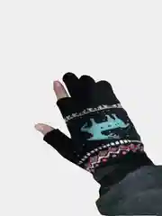 Хром перчатки женские/Вязаные перчатки