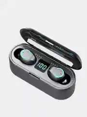 Бордовый беспроводные наушники F9 с микрофоном, Power Bank
