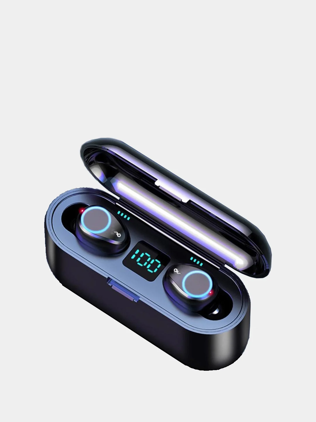 Желтый беспроводные наушники F9 с микрофоном, Power Bank