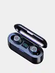 Желтый беспроводные наушники F9 с микрофоном, Power Bank