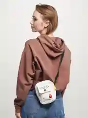 Белый сумка холщовая, через плечо