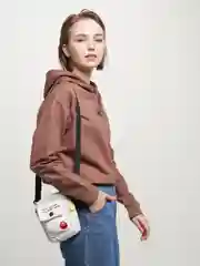Белый сумка холщовая, через плечо
