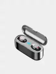 Темно-синий беспроводные наушники F9 с микрофоном, Power Bank