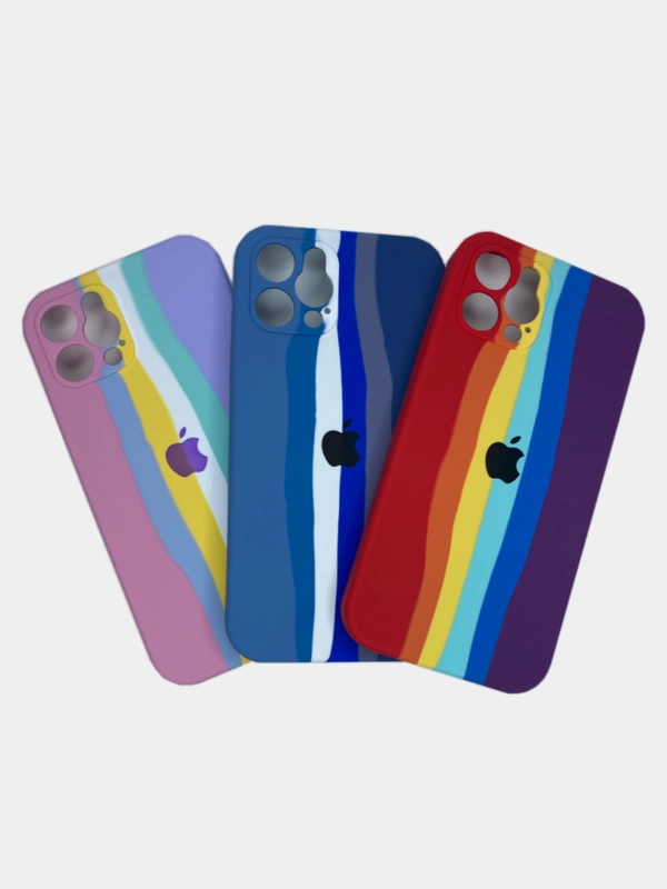 Чехол накладка радужный на телефон Apple iPhone 12 Pro