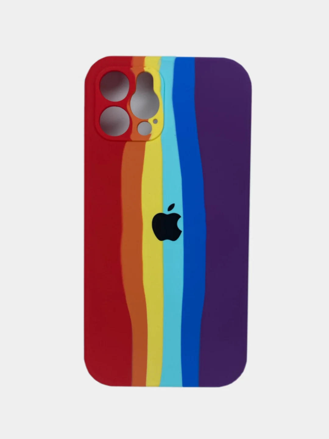 Красный чехол накладка радужный на телефон Apple iPhone 12 Pro