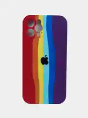 Красный чехол накладка радужный на телефон Apple iPhone 12 Pro