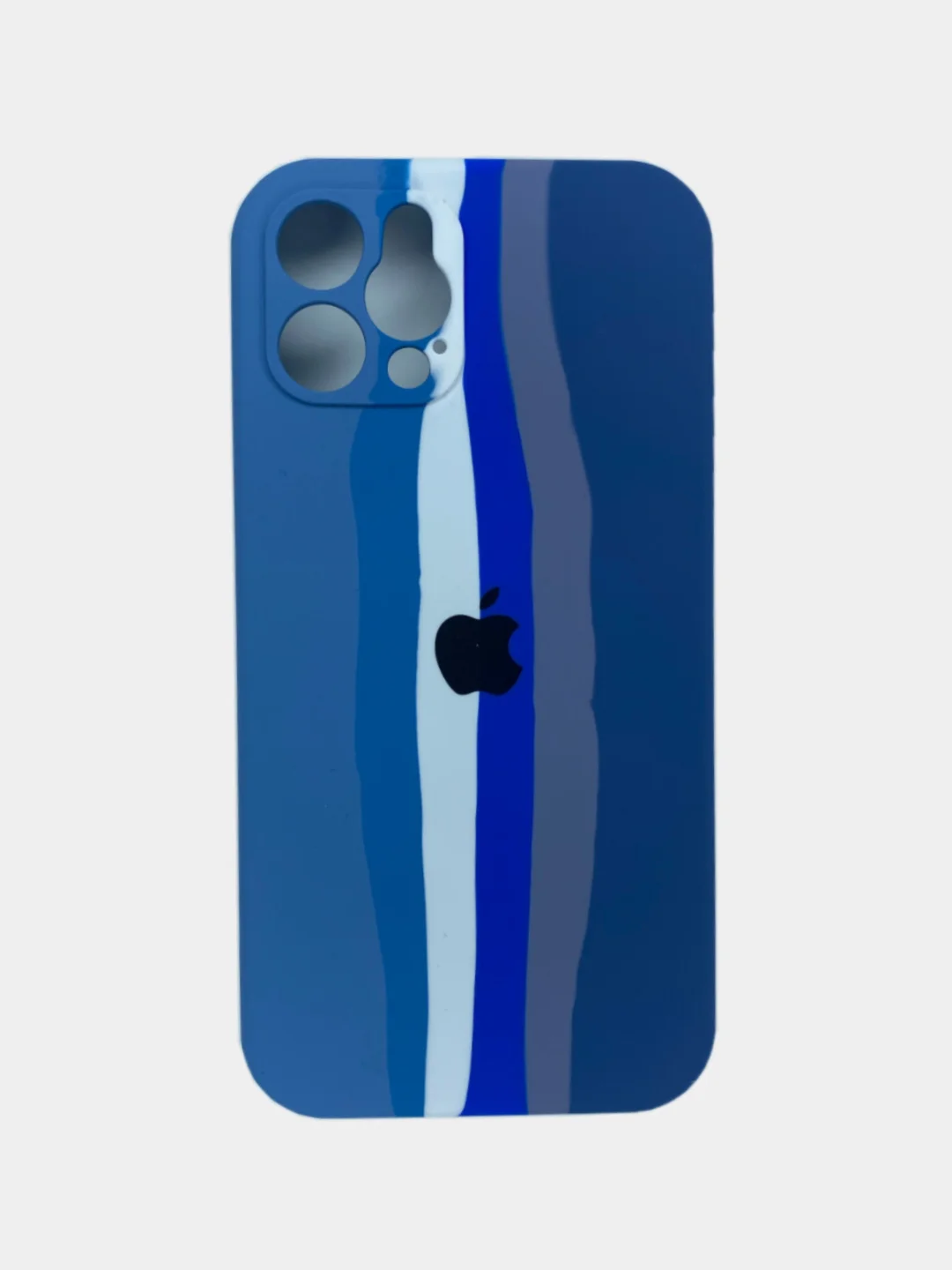 Синий чехол накладка радужный на телефон Apple iPhone 12 Pro