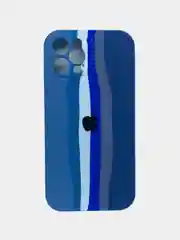 Синий чехол накладка радужный на телефон Apple iPhone 12 Pro