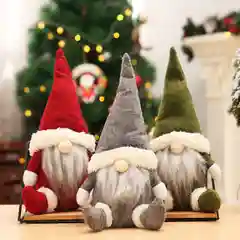 Декоративна плюшевая новогодняя игрушка "Гном"