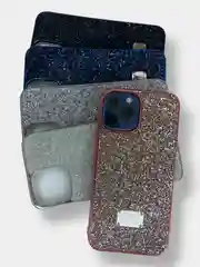 Белый чехол со стразами iPhone 11, 12, 12 Pro, 12 Pro Max, 13, 13 Pro, 13 Pro Max