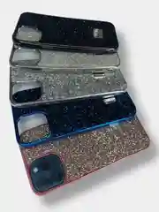 Белый чехол со стразами iPhone 11, 12, 12 Pro, 12 Pro Max, 13, 13 Pro, 13 Pro Max