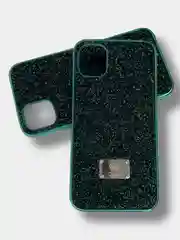 Зеленый чехол со стразами iPhone 11, 12, 12 Pro, 12 Pro Max, 13, 13 Pro, 13 Pro Max