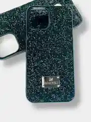Зеленый чехол со стразами iPhone 11, 12, 12 Pro, 12 Pro Max, 13, 13 Pro, 13 Pro Max
