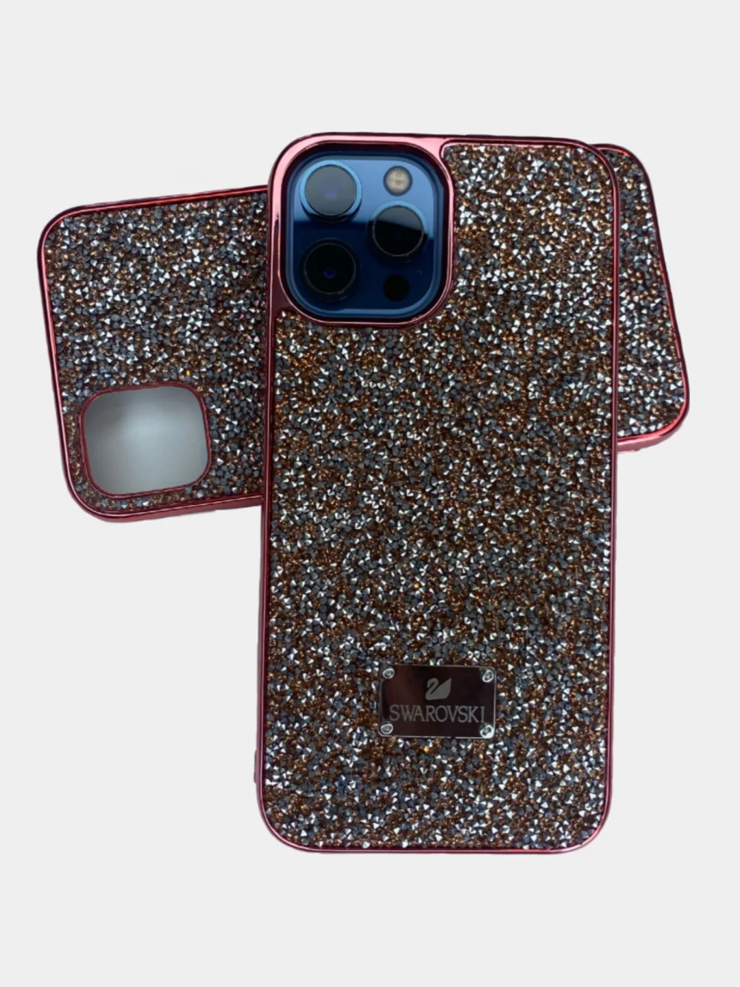 Коралловый чехол со стразами iPhone 11, 12, 12 Pro, 12 Pro Max, 13, 13 Pro, 13 Pro Max