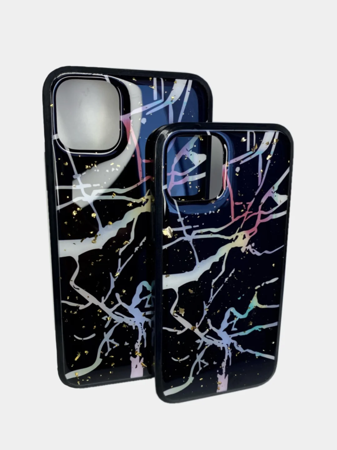 Черный чехол накладка принт мрамор Apple iPhone 11 Pro, 11 Pro Max