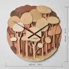 Часы настенные деревянные "Лес"