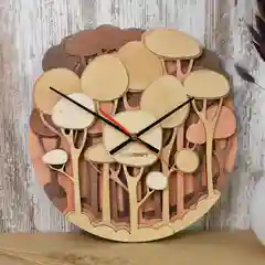 Часы настенные деревянные "Лес"