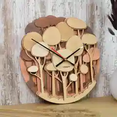 Часы настенные деревянные "Лес"