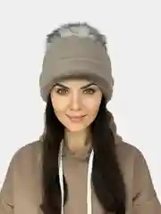 Шапка женская из экомеха. 4 цвета.