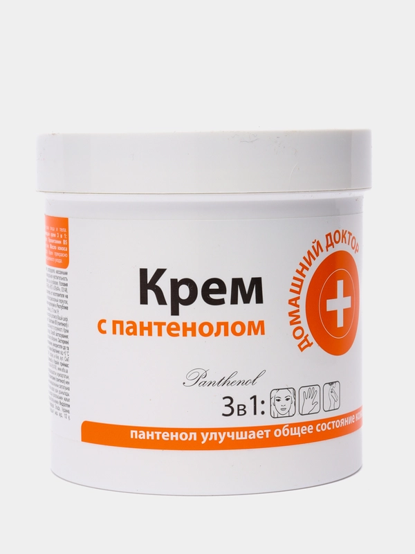 Домашний Доктор Крем для лица, тела, рук Пантенол улучшение общего состояния кожи, 250 мл