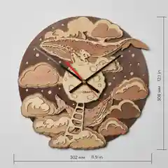 Часы настенные деревянные "Луна"