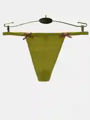 Салатовый стринги женские