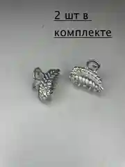 Серый заколка краб для волос